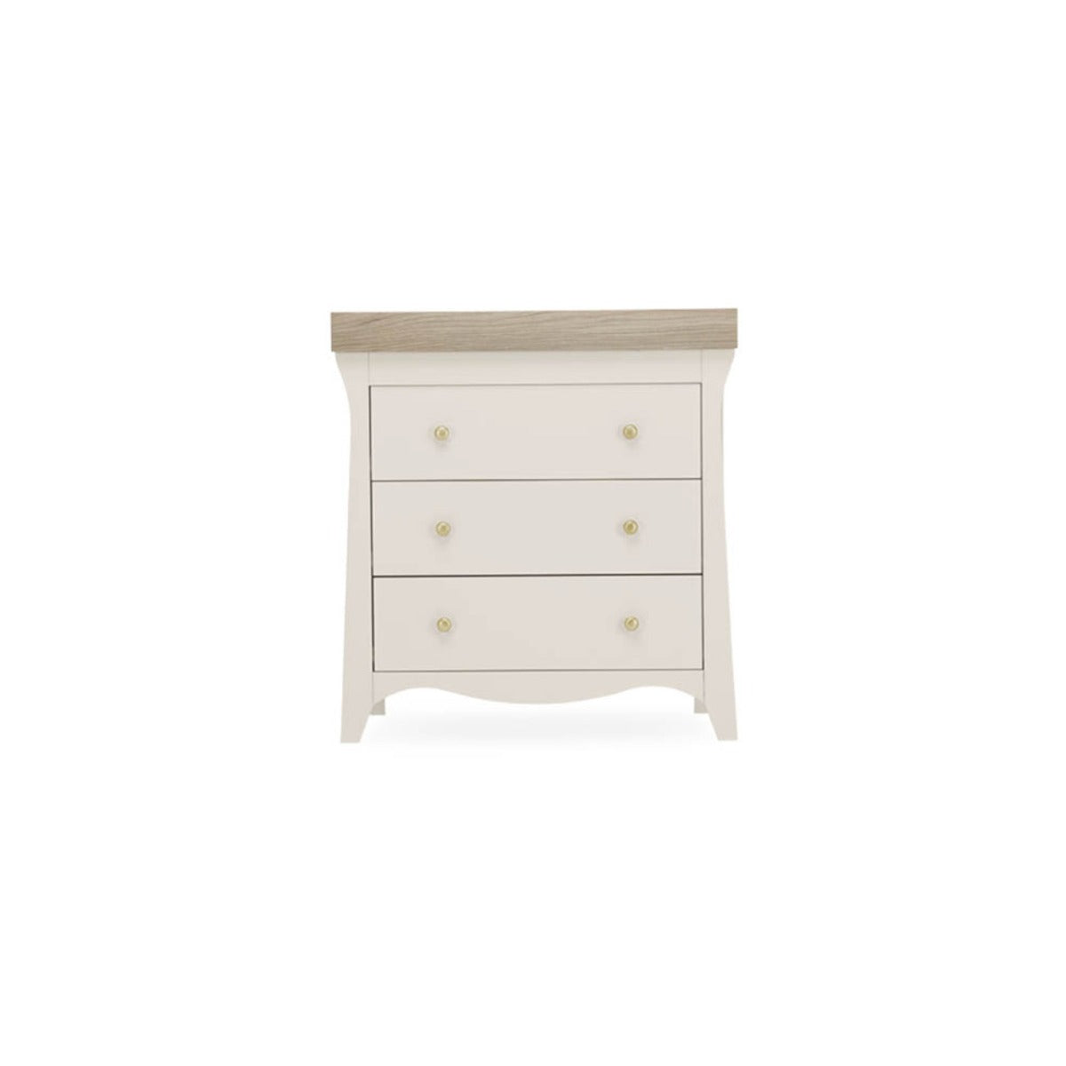 CuddleCo Clara 3 Piece Nursery Furniture Set (Cot Bed, Dresser & Wardrobe) - Cashmere and Ash 16