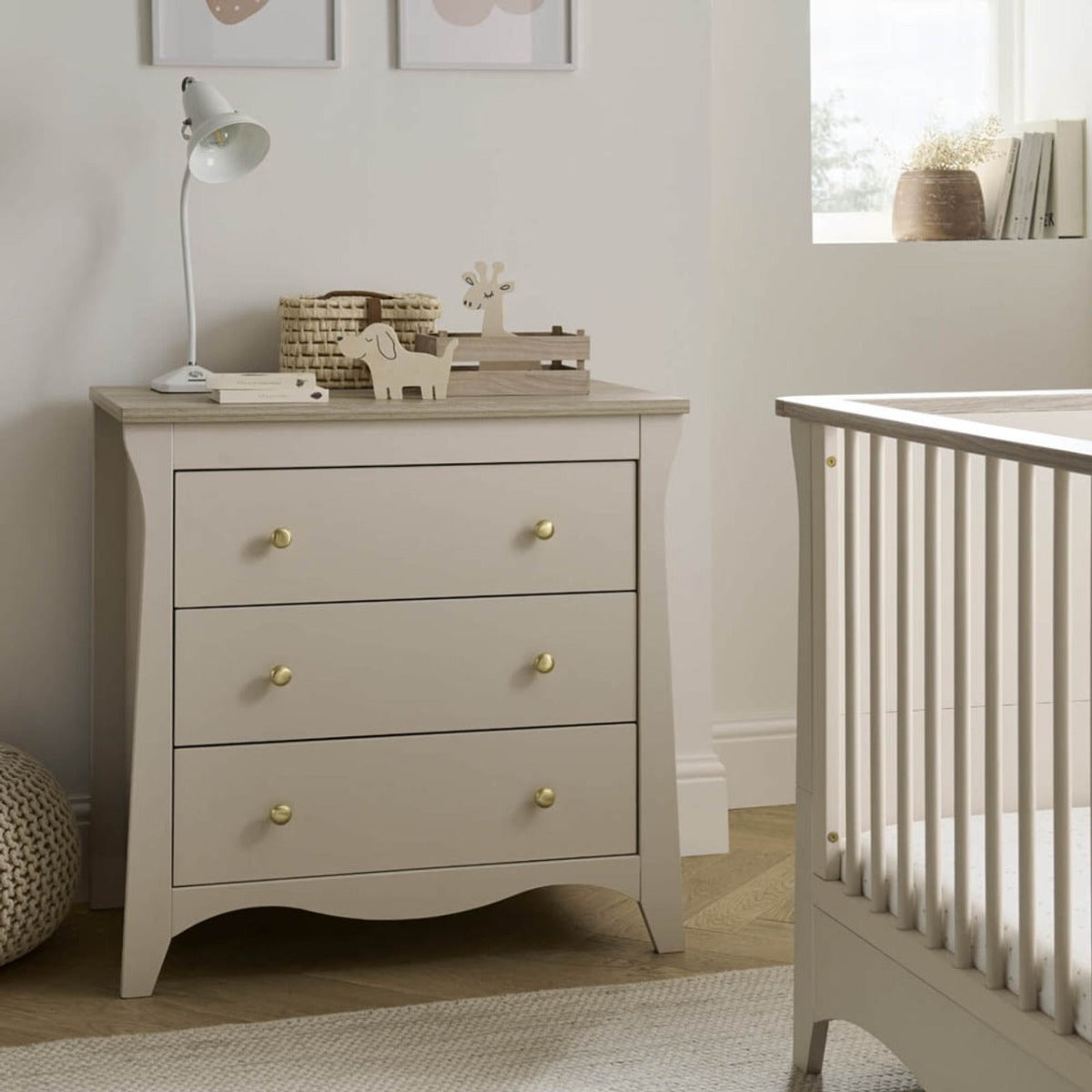 CuddleCo Clara 3 Drawer Dresser & Changer - Cashmere and Ash 3