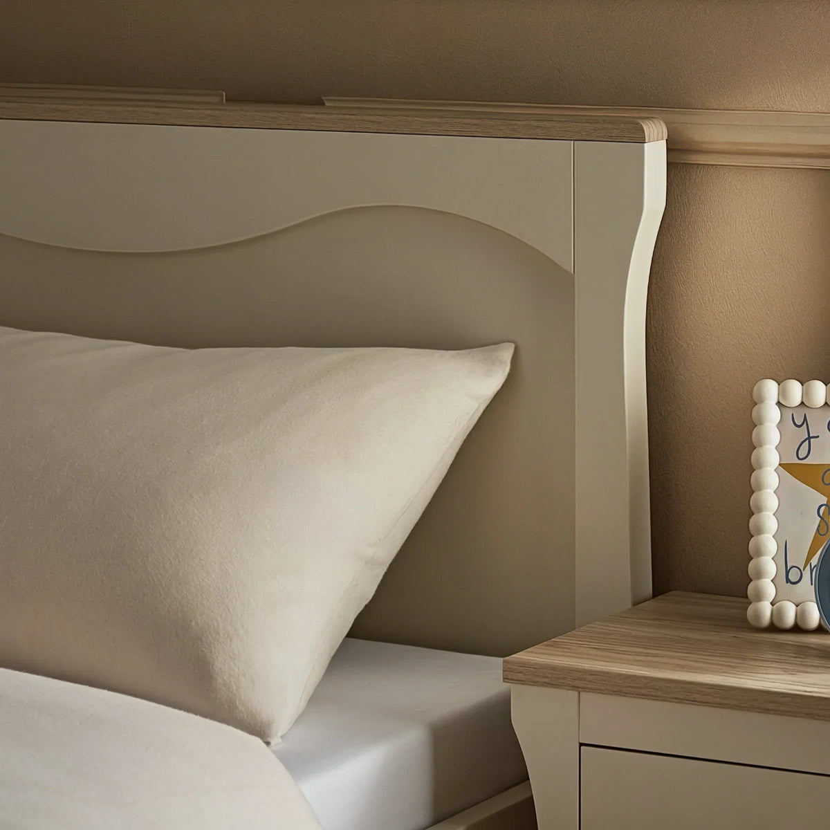 CuddleCo Clara Single Bed - Cashmere and Ash