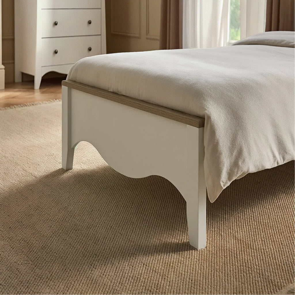 CuddleCo Clara Single Bed - White and Ash