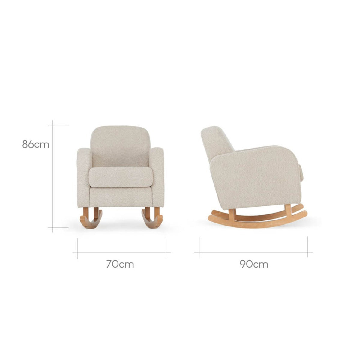CuddleCo Etta Nursing Chair - Boucle Mushroom 5