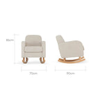 CuddleCo Etta Nursing Chair - Boucle Mushroom 5