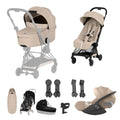 Cybex COYA Fold Cot Ultimate Travel System Bundle - Comfort Cozy Beige & Matt Black Frame