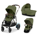 Cybex e-Gazelle S Double Pushchair - Moss Green