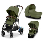 Cybex e-Gazelle S Double Pushchair - Moss Green