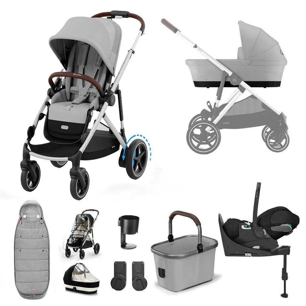 Cybex e-Gazelle S Cloud T Plus Bundle - Stone Grey