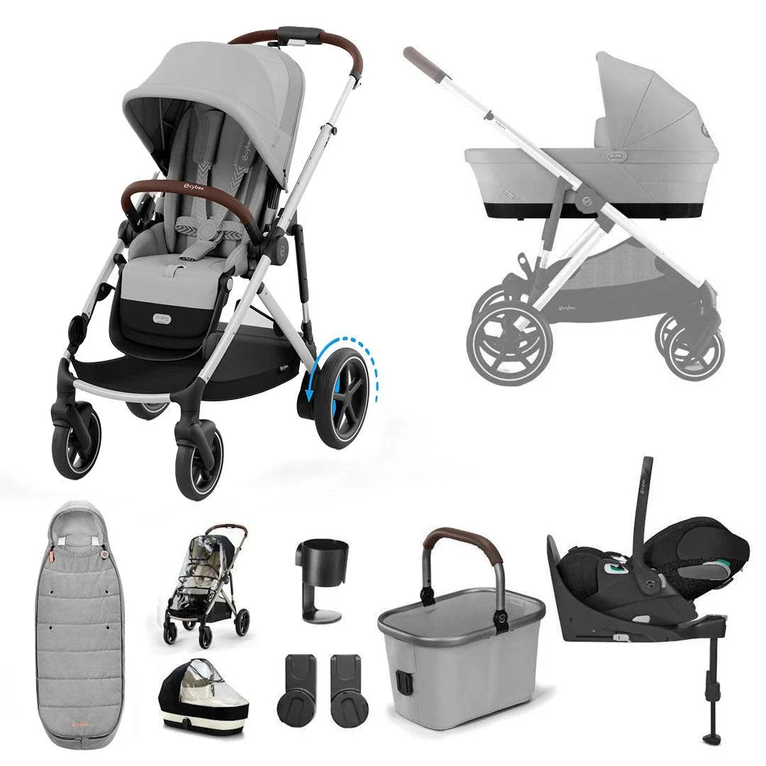 Cybex e-Gazelle S Cloud T Plus Bundle - Stone Grey