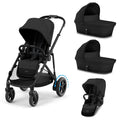 Cybex e-Gazelle S Twin Pushchair - Moon Black