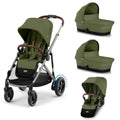 Cybex e-Gazelle S Twin Pushchair - Moss Green