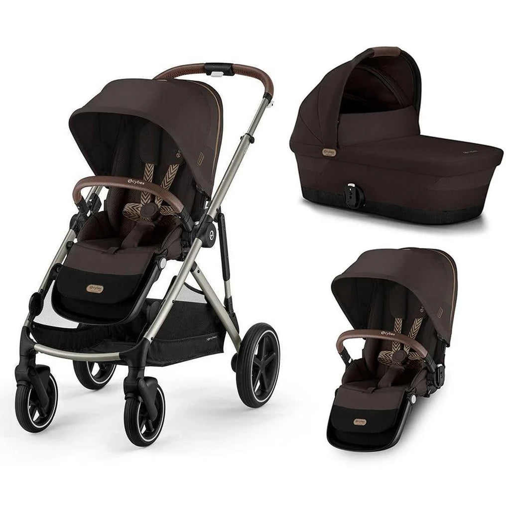 Cybex Gazelle S Double Pushchair- Chocolate Brown