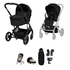 Cybex Balios + Fold Cot Accessory Bundle - Moon Black
