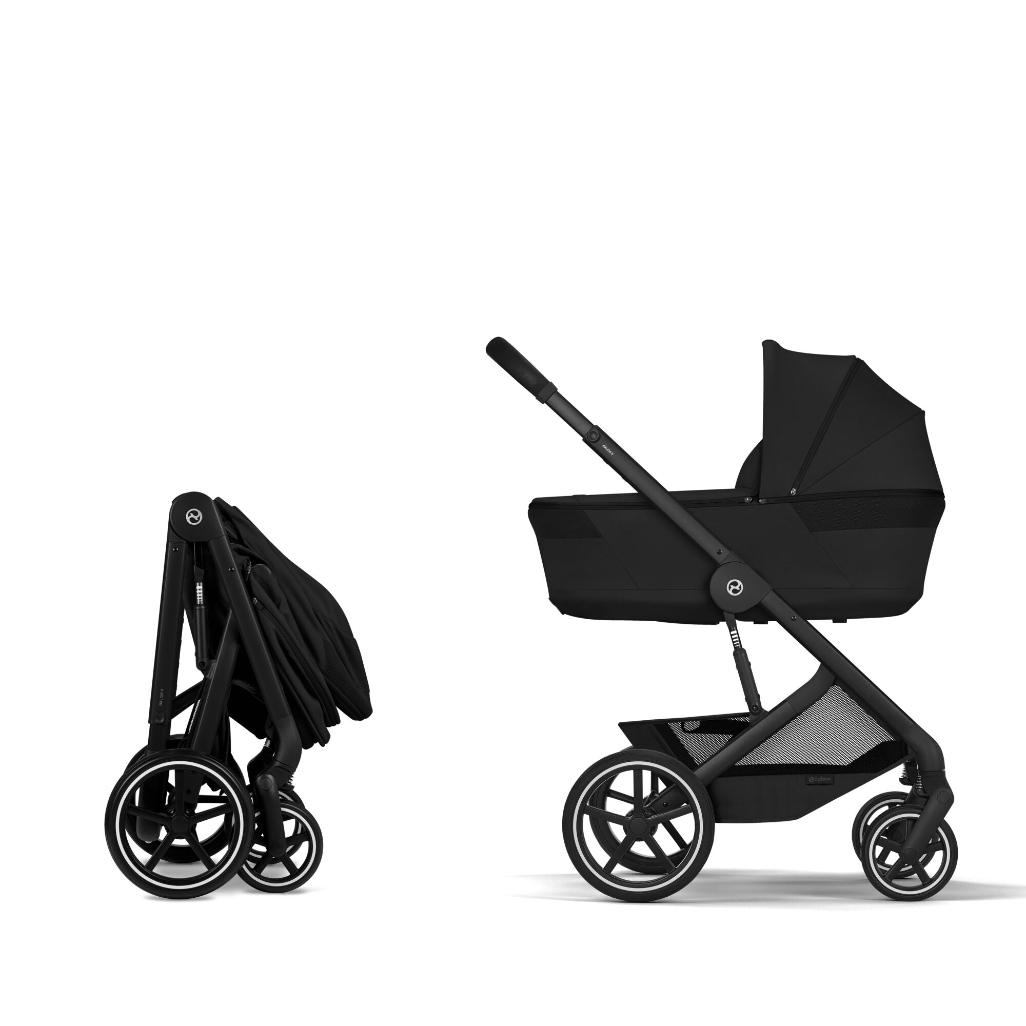 Cybex Balios + Fold Cot Accessory Bundle - Moon Black
