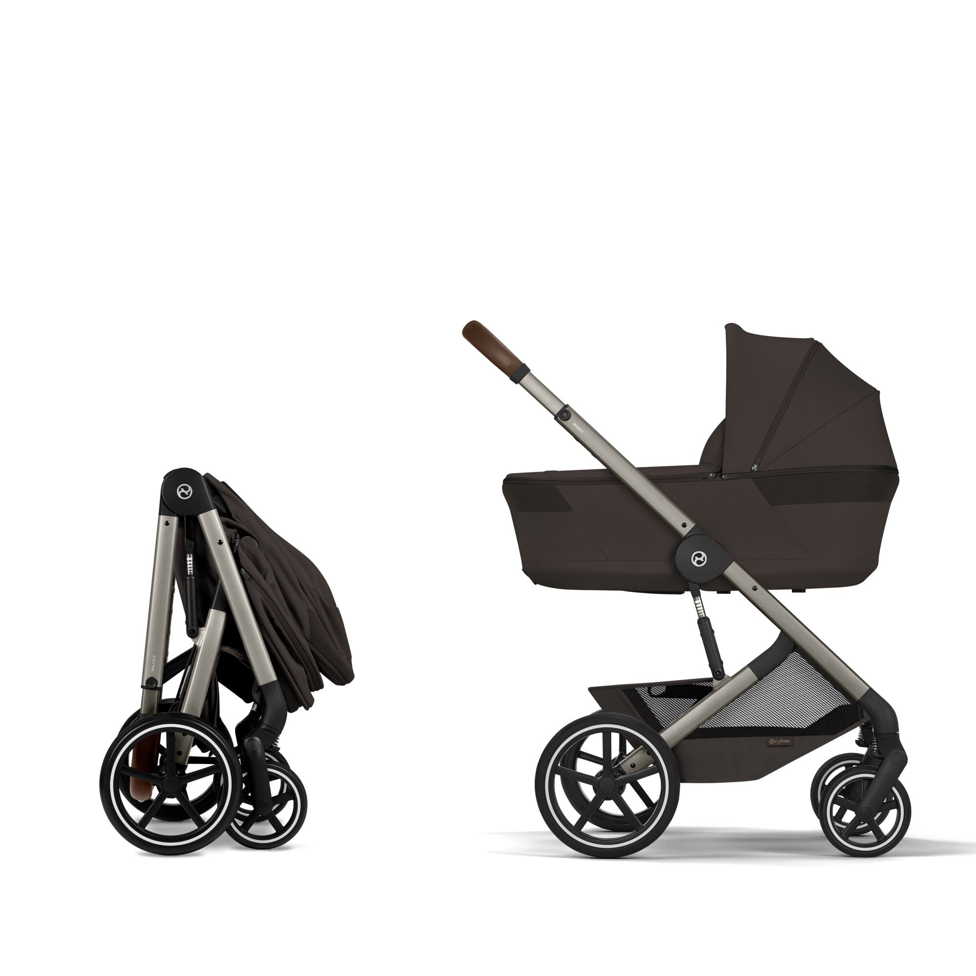 Cybex Balios S Lux Pushchair incl. Foldable Carry Cot - Chocolate Brown