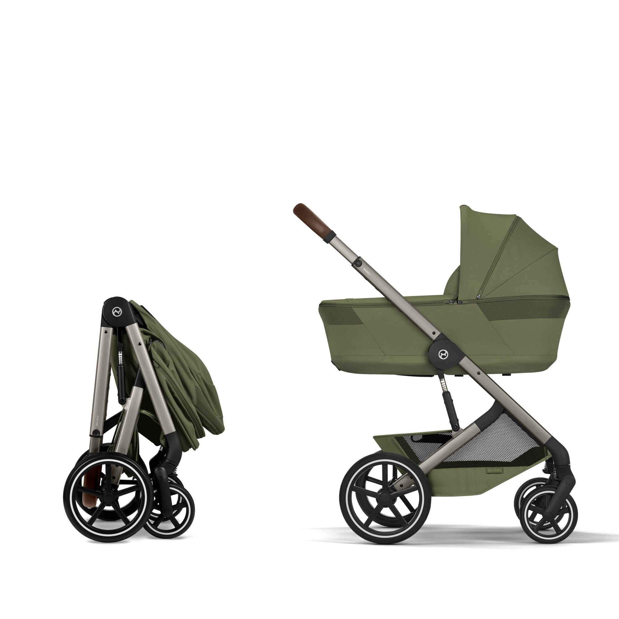Cybex Balios S Lux Pushchair incl. Foldable Carry Cot - Moss Green