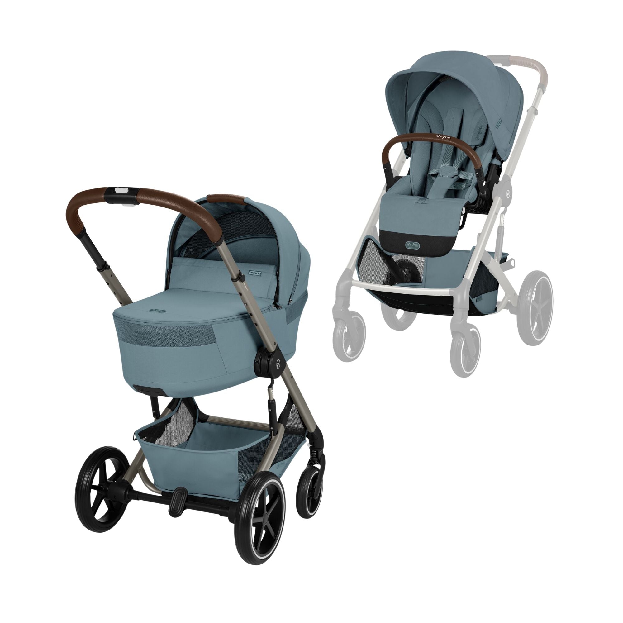Cybex Balios S Lux Pushchair incl. Foldable Carry Cot - Stormy Blue