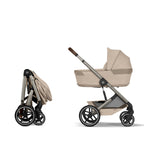 Cybex Balios + Fold Cot Travel System Bundle - Almond Beige