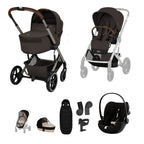 Cybex Balios + Fold Cot Travel System Bundle - Chocolate Brown