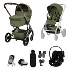 Cybex Balios + Fold Cot Travel System Bundle - Moss Green