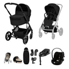 Cybex Balios + Fold Cot Ultimate Travel System Bundle - Moon Black