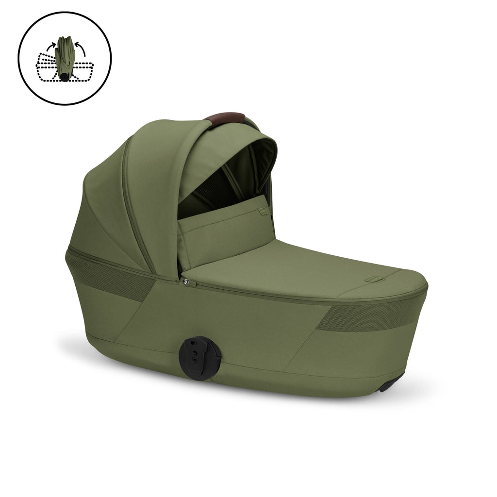 Cybex Balios + Fold Cot Ultimate Travel System Bundle - Moss Green