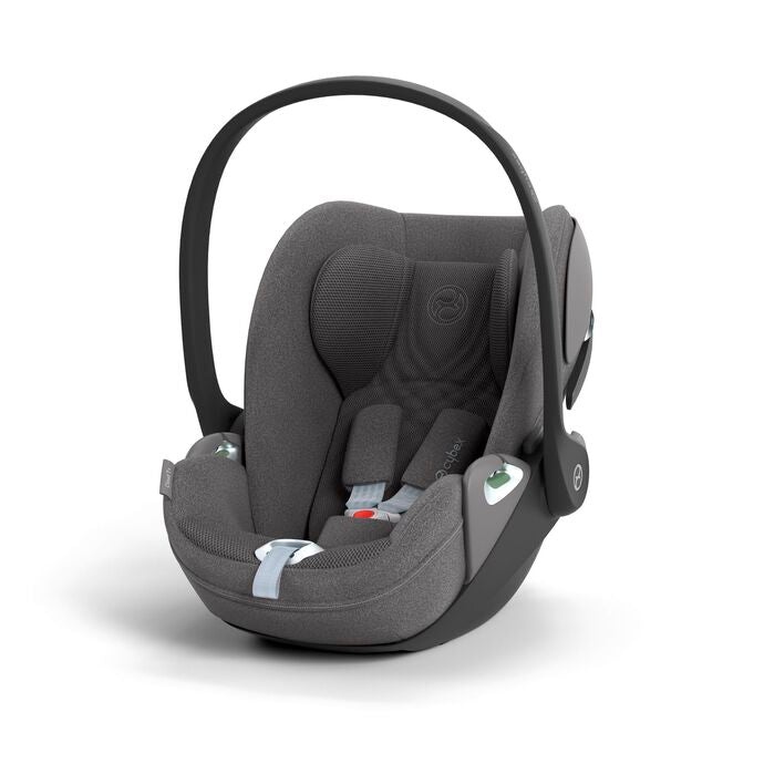 Cybex e-PRIAM Fold Cot Travel System Bundle - Style City Grey & Matt Black Frame