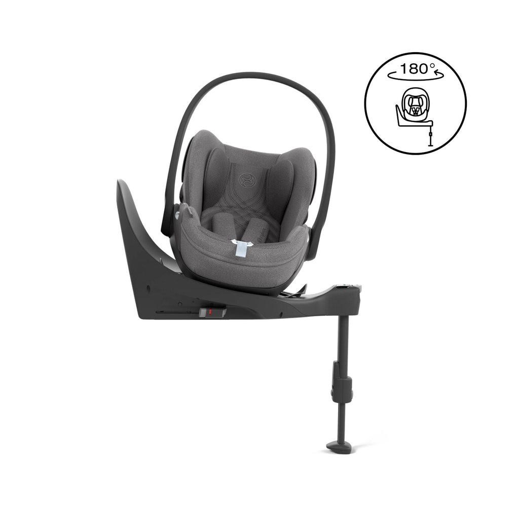 Cybex Mios Fold Cot Travel System Bundle - Style City Grey & Chrome Brown Frame