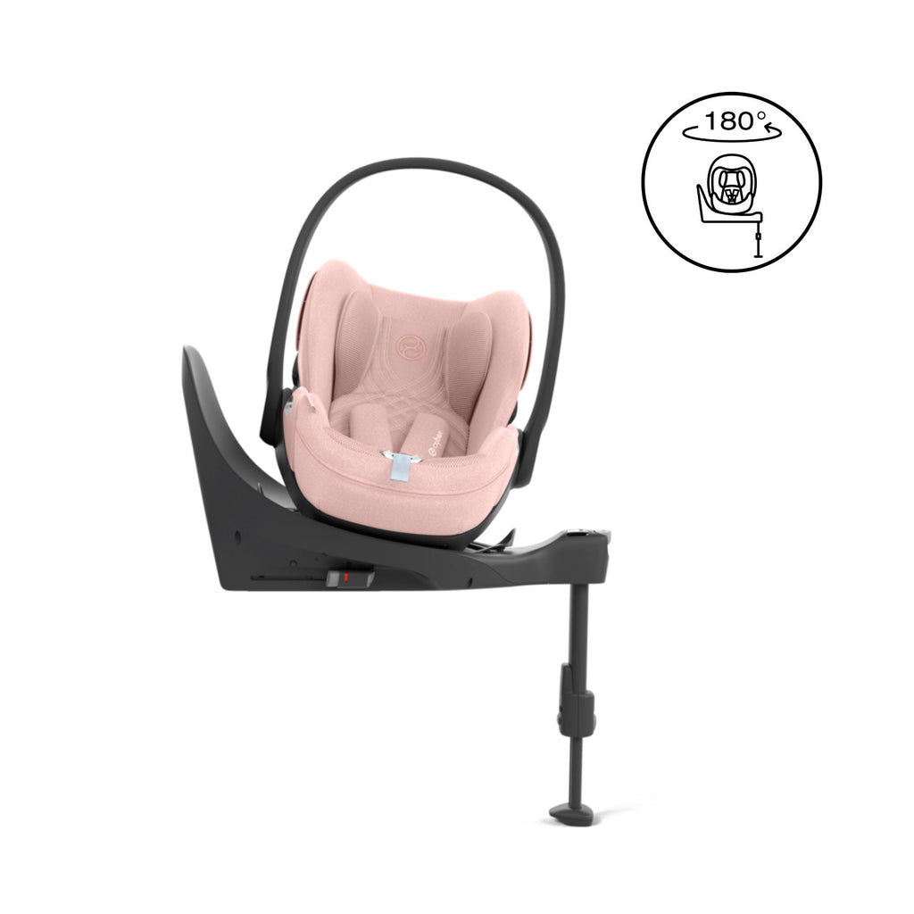 Cybex PRIAM Fold Cot Travel System Bundle - Style Peach Pink & Rose Gold Frame
