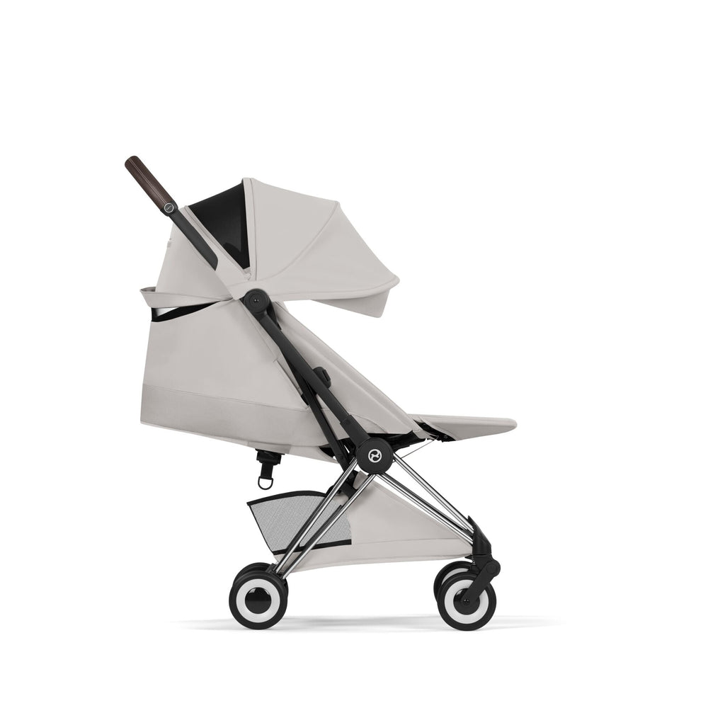 Cybex COYA Fold Cot Ultimate Travel System Bundle - Style City Grey & Chrome Brown Frame