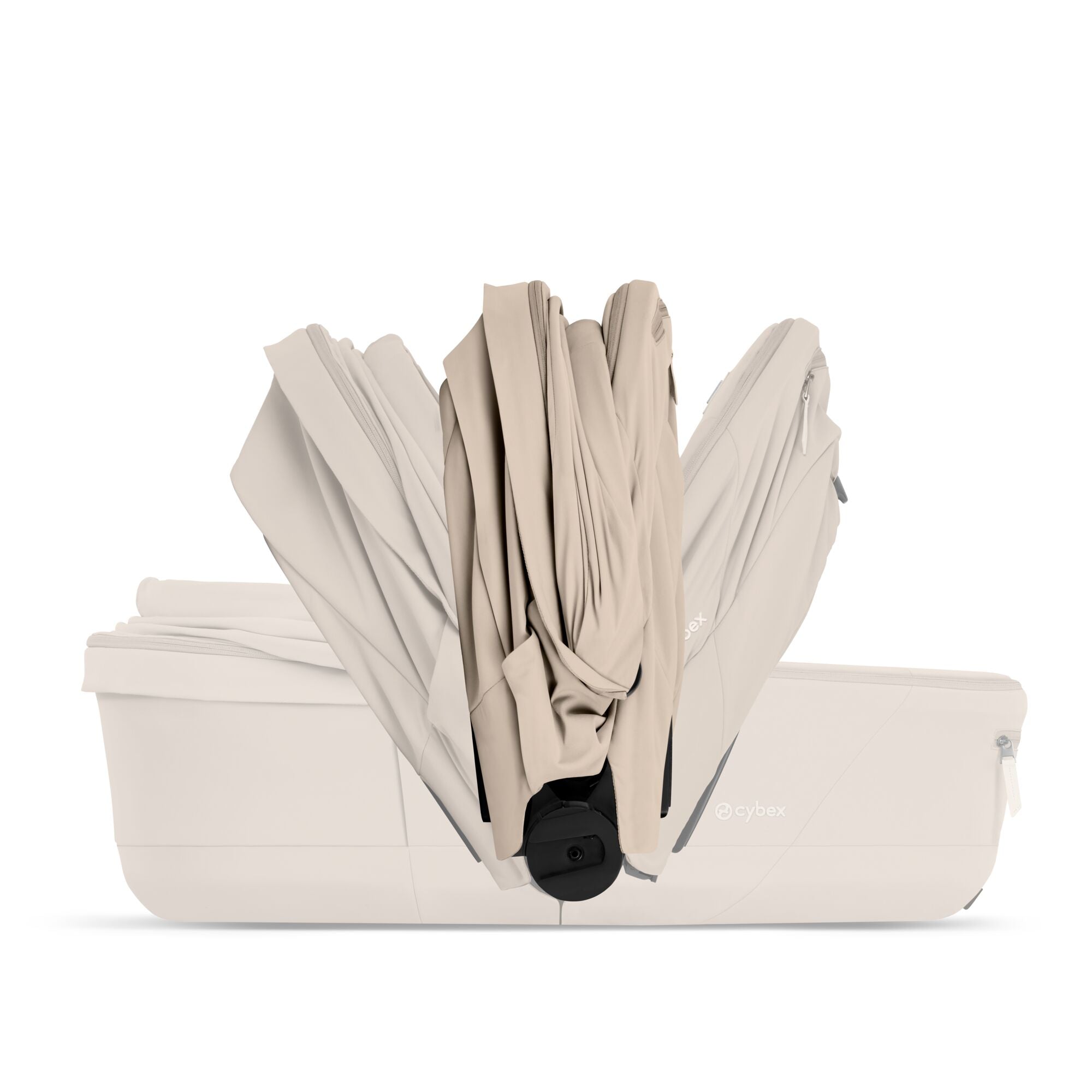 Cybex COYA Fold Cot Ultimate Travel System Bundle - Comfort Cozy Beige & Matt Black Frame