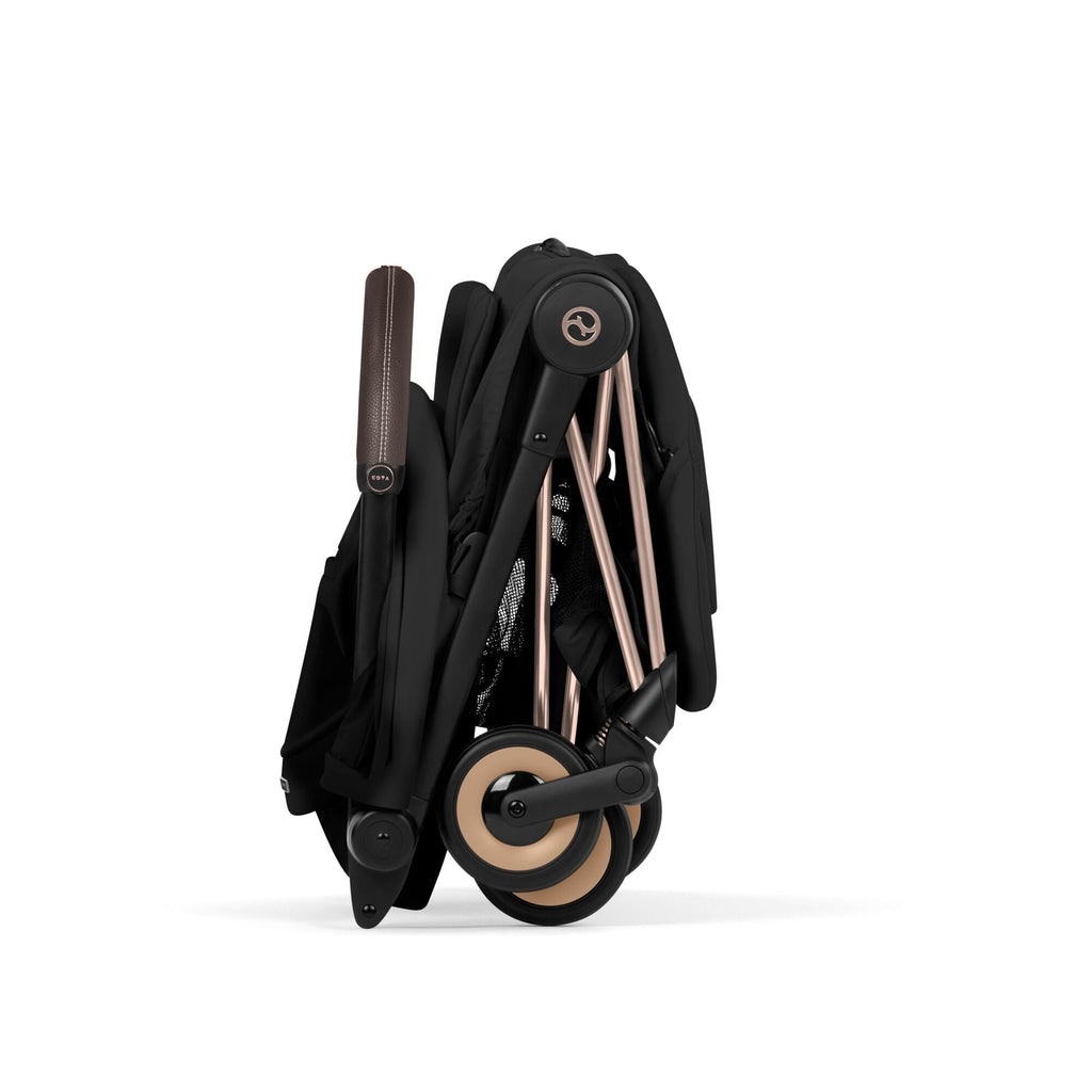 Cybex Coya Comfort Set (Pushchair & Carrycot) - Sepia Black with Rose Gold Frame