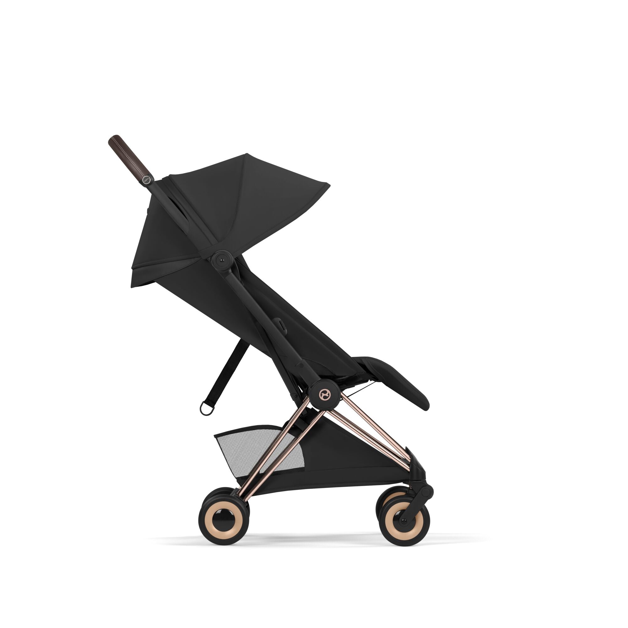 Cybex Coya Comfort Set (Pushchair & Carrycot) - Sepia Black with Rose Gold Frame