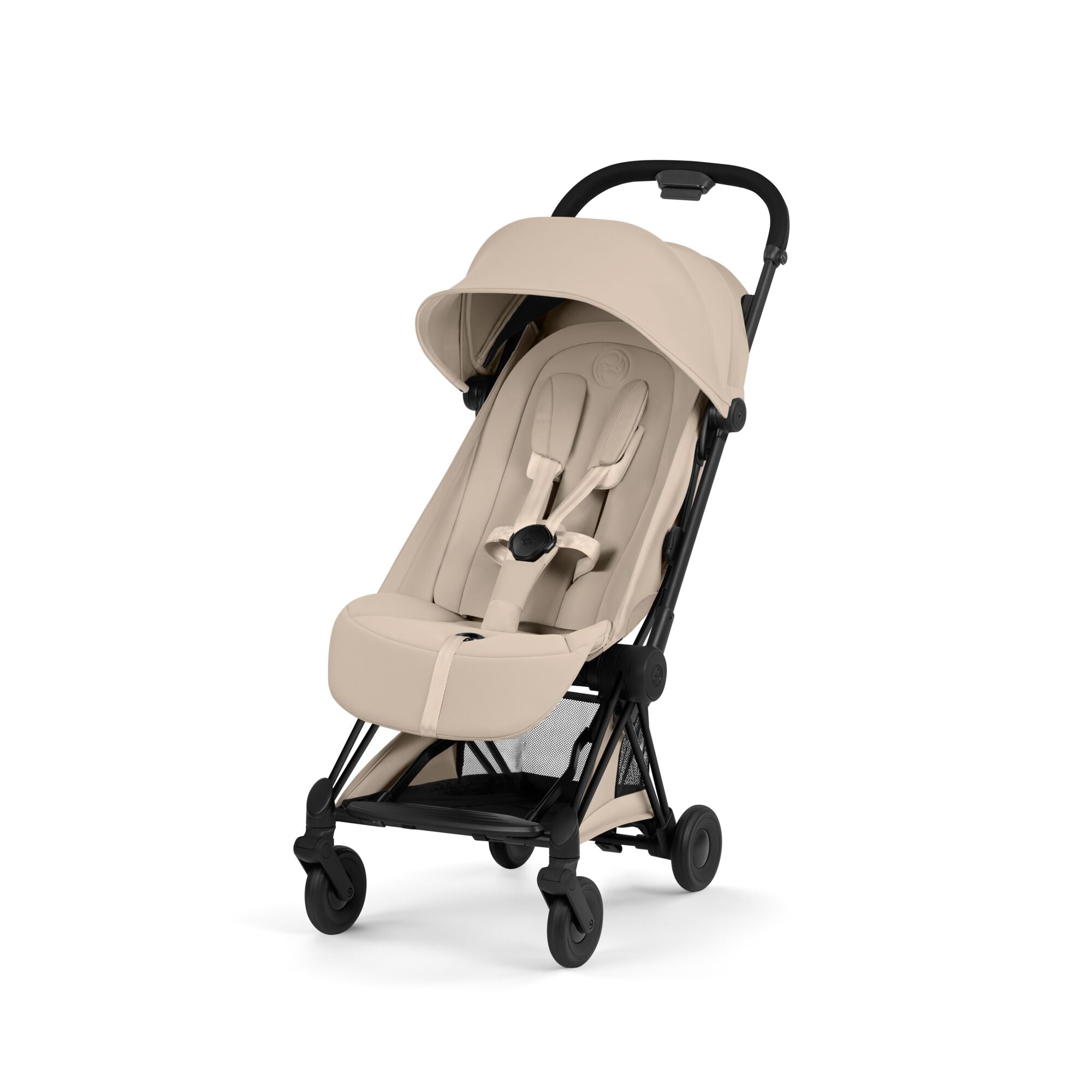 Cybex COYA Fold Cot Ultimate Travel System Bundle - Style Cozy Beige & Matt Black Frame