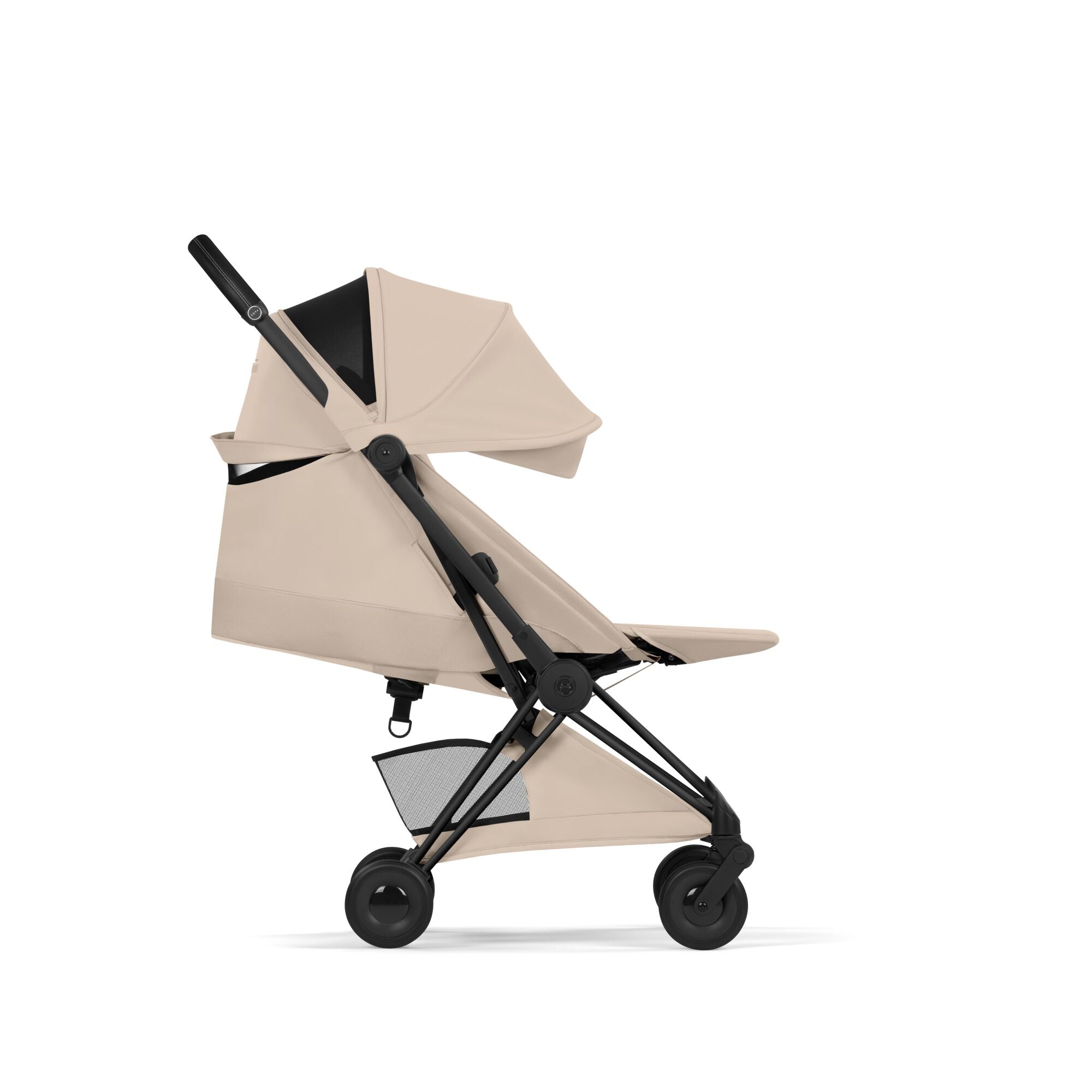 Cybex COYA Fold Cot Ultimate Travel System Bundle - Style Cozy Beige & Matt Black Frame
