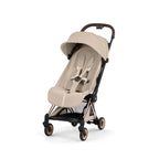 Cybex COYA Fold Cot Travel System Bundle - Style Cozy Beige & Rose Gold Frame