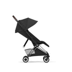 Cybex COYA Fold Cot Travel System Bundle - Style Sepia Black & Chrome Brown Frame