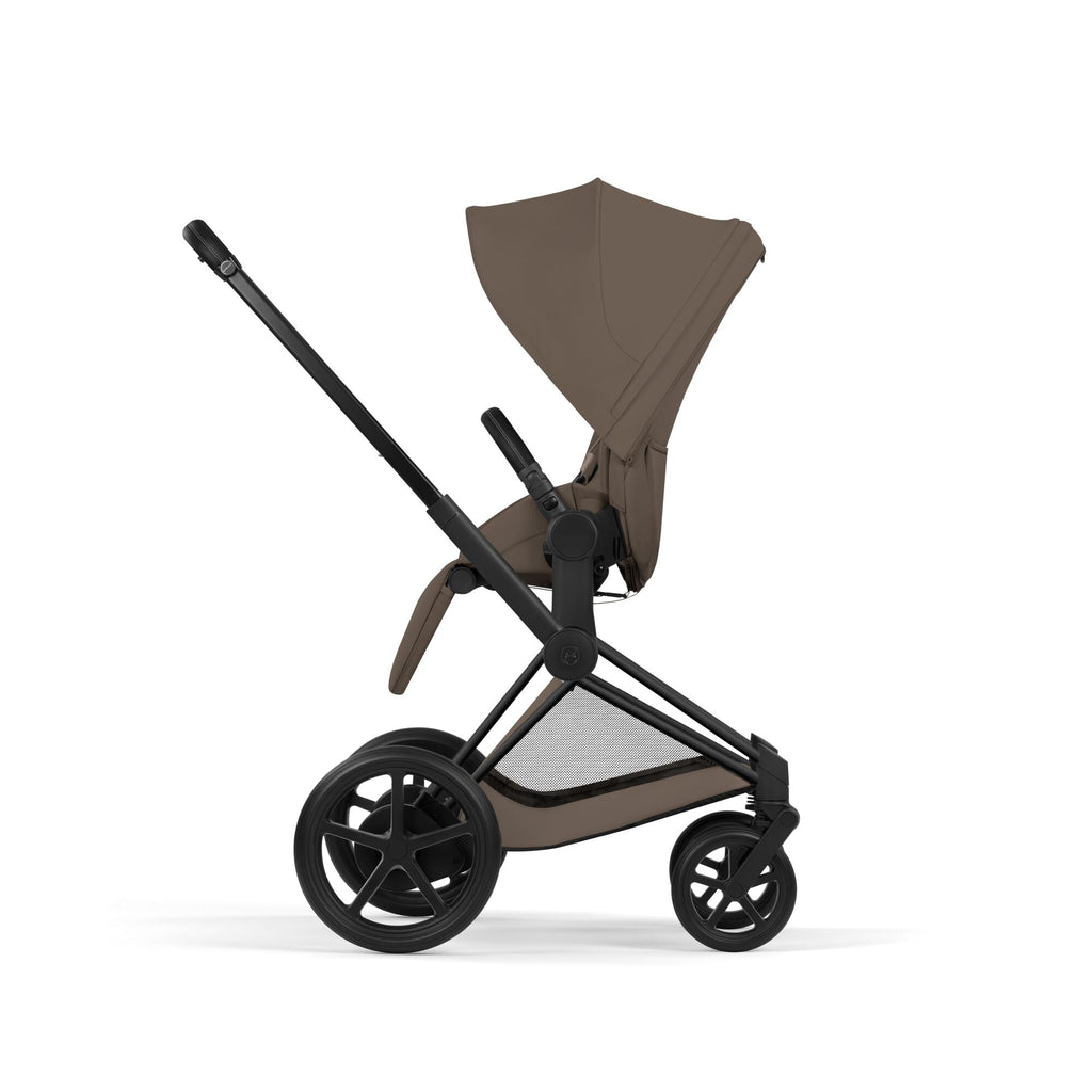 Cybex e-Priam Comfort Set  (Pushchair & Carrycot) - Coconut Brown with Matt Black Frame