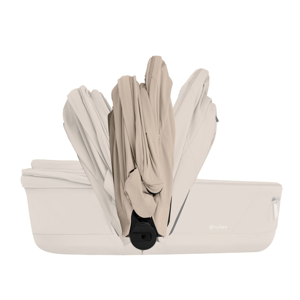 Cybex e-Priam Comfort Set  (Pushchair & Carrycot) - Cozy Beige with Matt Black Frame