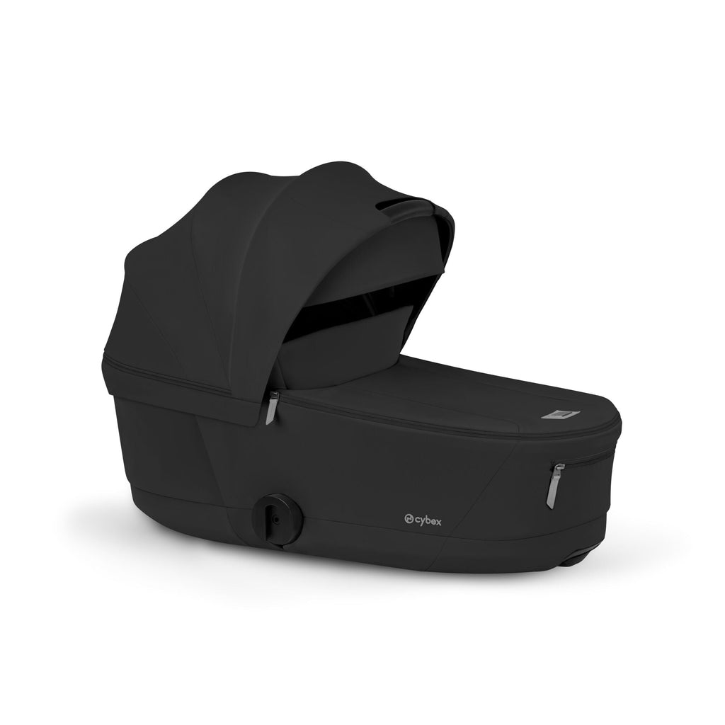 Cybex e-PRIAM Fold Cot Ultimate Travel System Bundle  - Comfort Sepia Black & Matt Black Frame