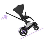 Cybex e-Priam Comfort Set  (Pushchair & Carrycot) - Sepia Black with Matt Black Frame