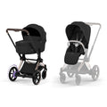 Cybex e-Priam Comfort Set  (Pushchair & Carrycot) - Sepia Black with Rose Gold Frame