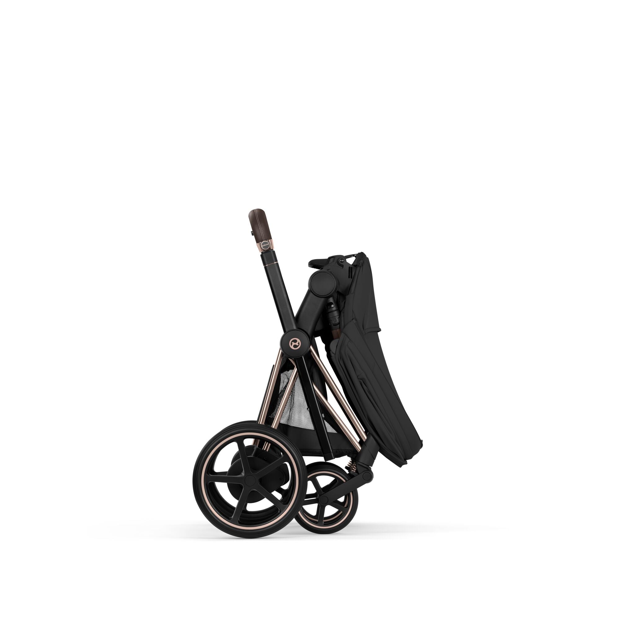 Cybex e-Priam Comfort Set  (Pushchair & Carrycot) - Sepia Black with Rose Gold Frame