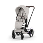 Cybex ePriam Style Pushchair - City Grey with Chrome Brown Frame