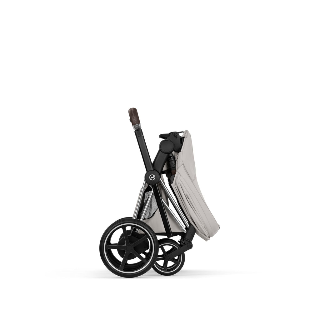 Cybex ePriam Style Pushchair - City Grey with Chrome Brown Frame