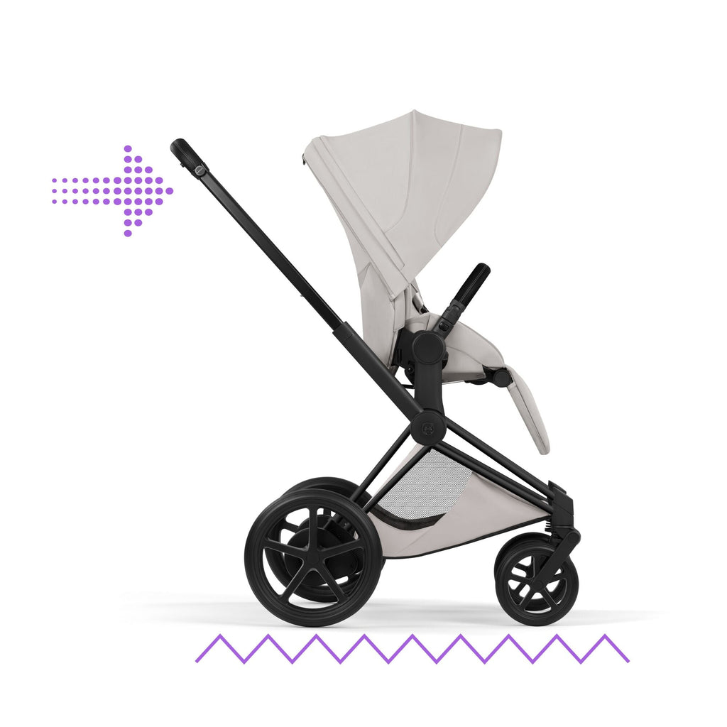 Cybex ePriam Style Pushchair - City Grey with Matt Black Frame