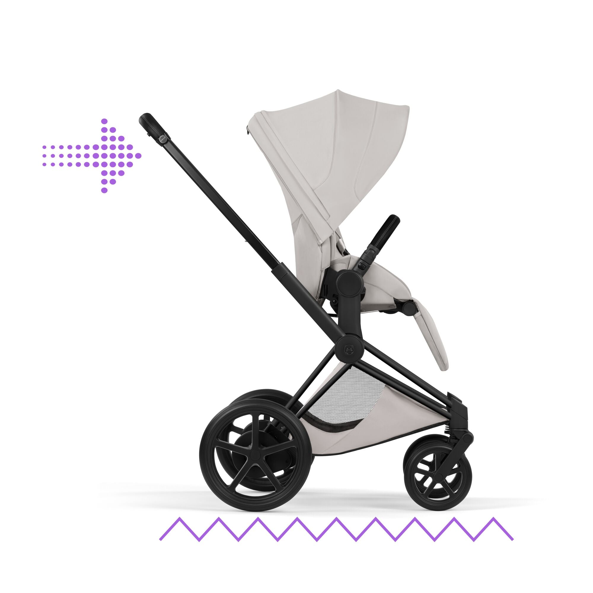 Cybex ePriam Style Pushchair - City Grey with Matt Black Frame