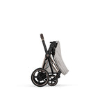 Cybex e-PRIAM Fold Cot Travel System Bundle - Style City Grey & Rose Gold Frame