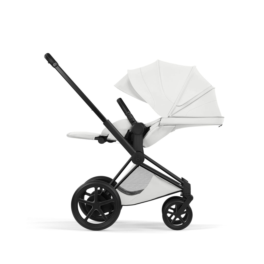 Cybex ePriam Style Pushchair - Off White with Matt Black Frame