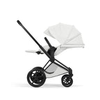 Cybex ePriam Style Pushchair - Off White with Matt Black Frame