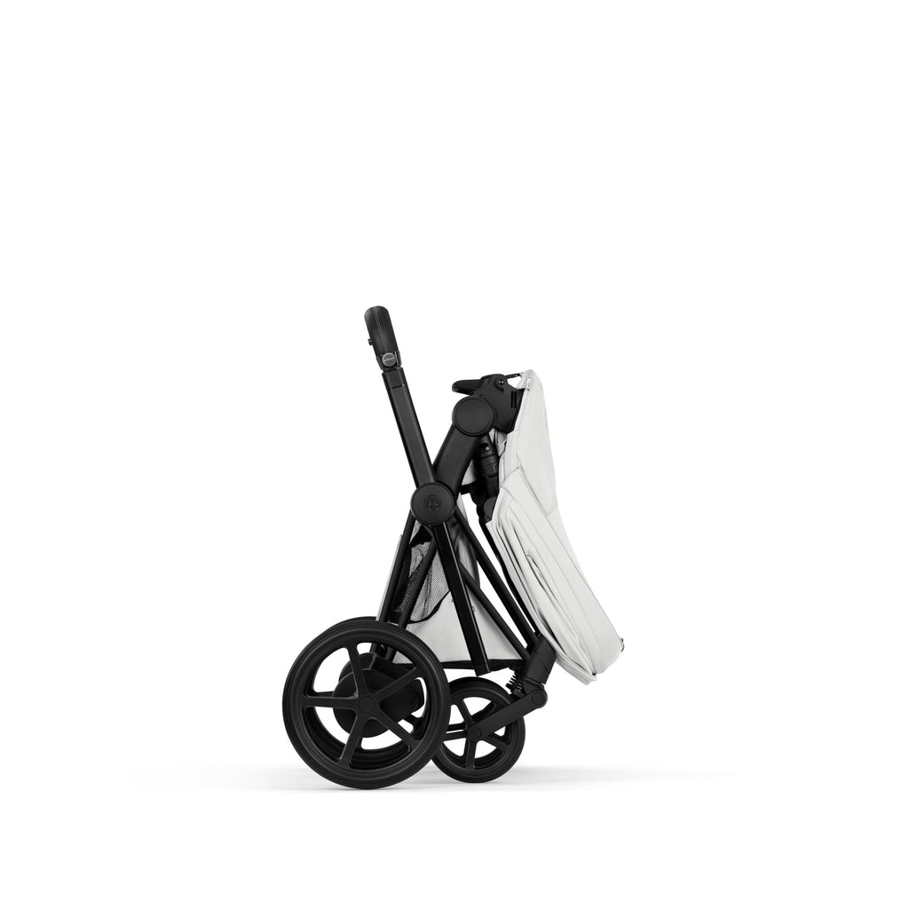 Cybex ePriam Style Pushchair - Off White with Matt Black Frame
