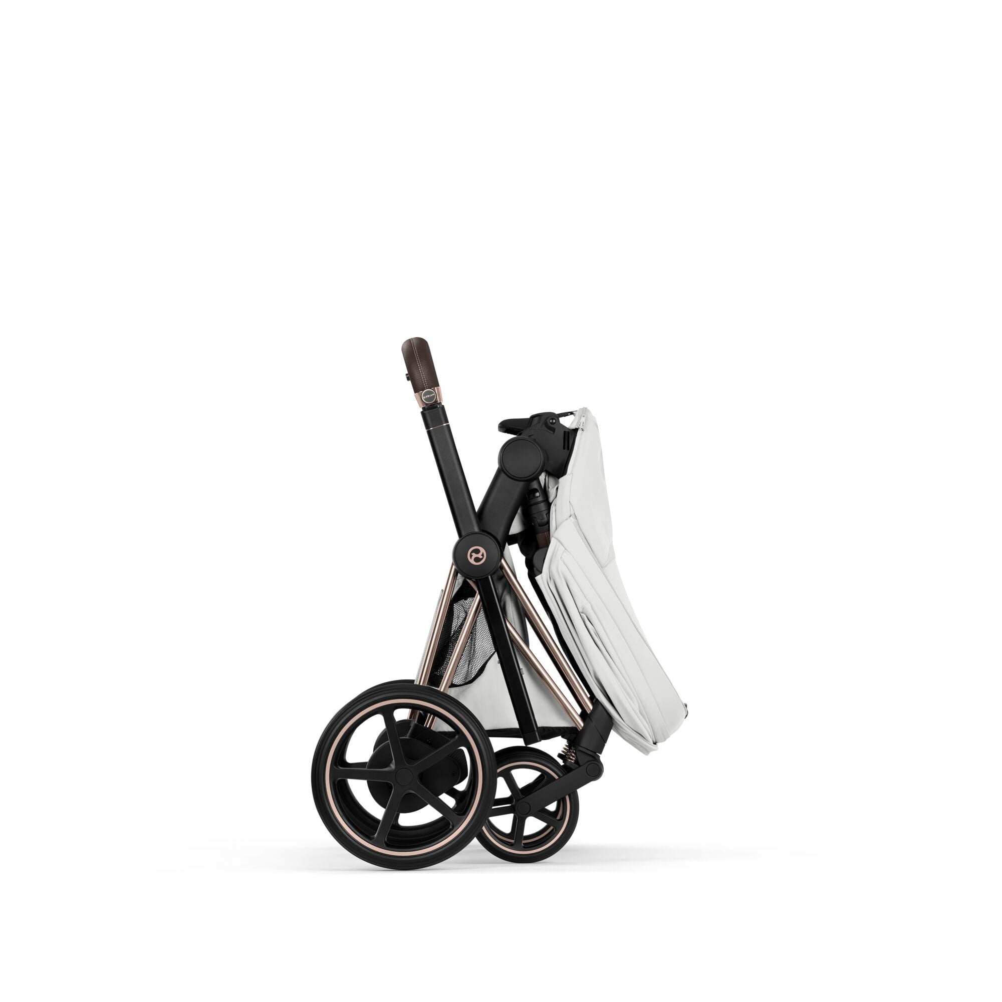 Cybex ePriam Style Pushchair - Off White with Rose Gold Frame